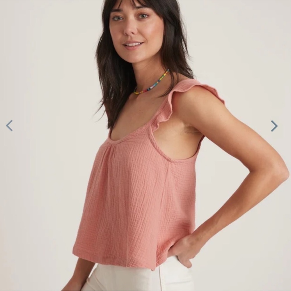 Marine Layer Jude flutter sleeve tank top Peach size XS (A-6) - Picture 4 of 11